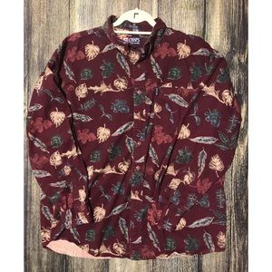 VTG Chaps Ralph Lauren Shirt Leaves 214.369